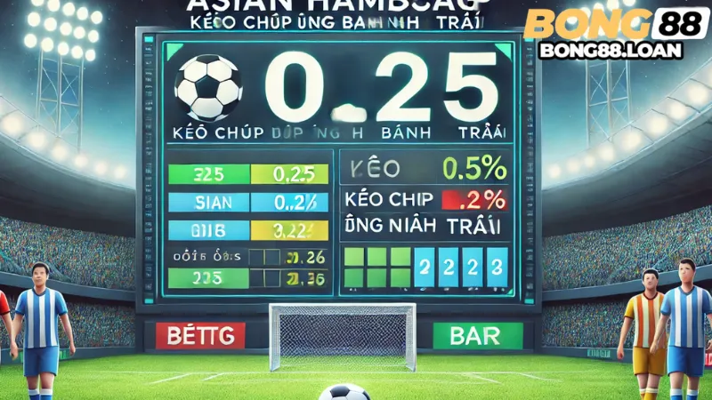 Cách đọc và đặt cược kèo 0.25 trên Bong88